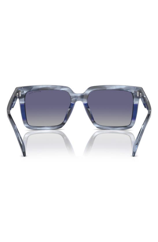 Shop Michael Kors Abruzzo 55mm Square Sunglasses In Blue Horn