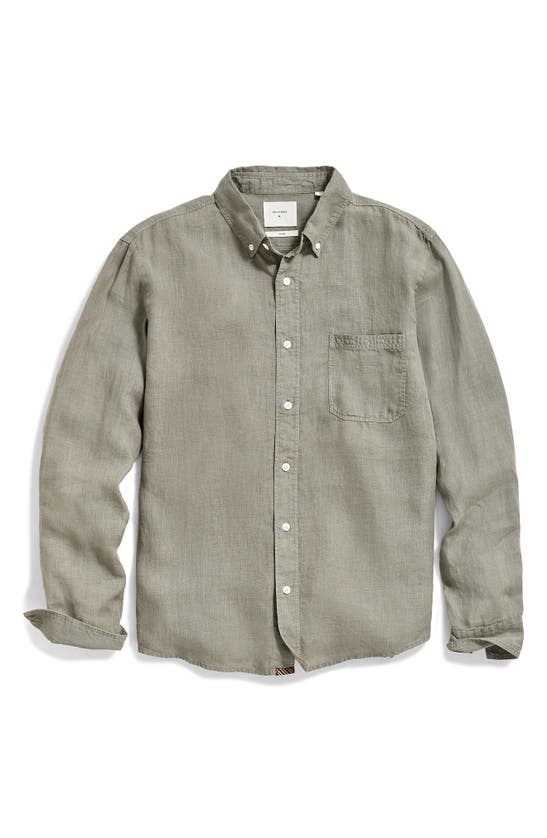 Billy Reid Tuscumbia Standard Fit Linen Button-down Shirt In Slate ...