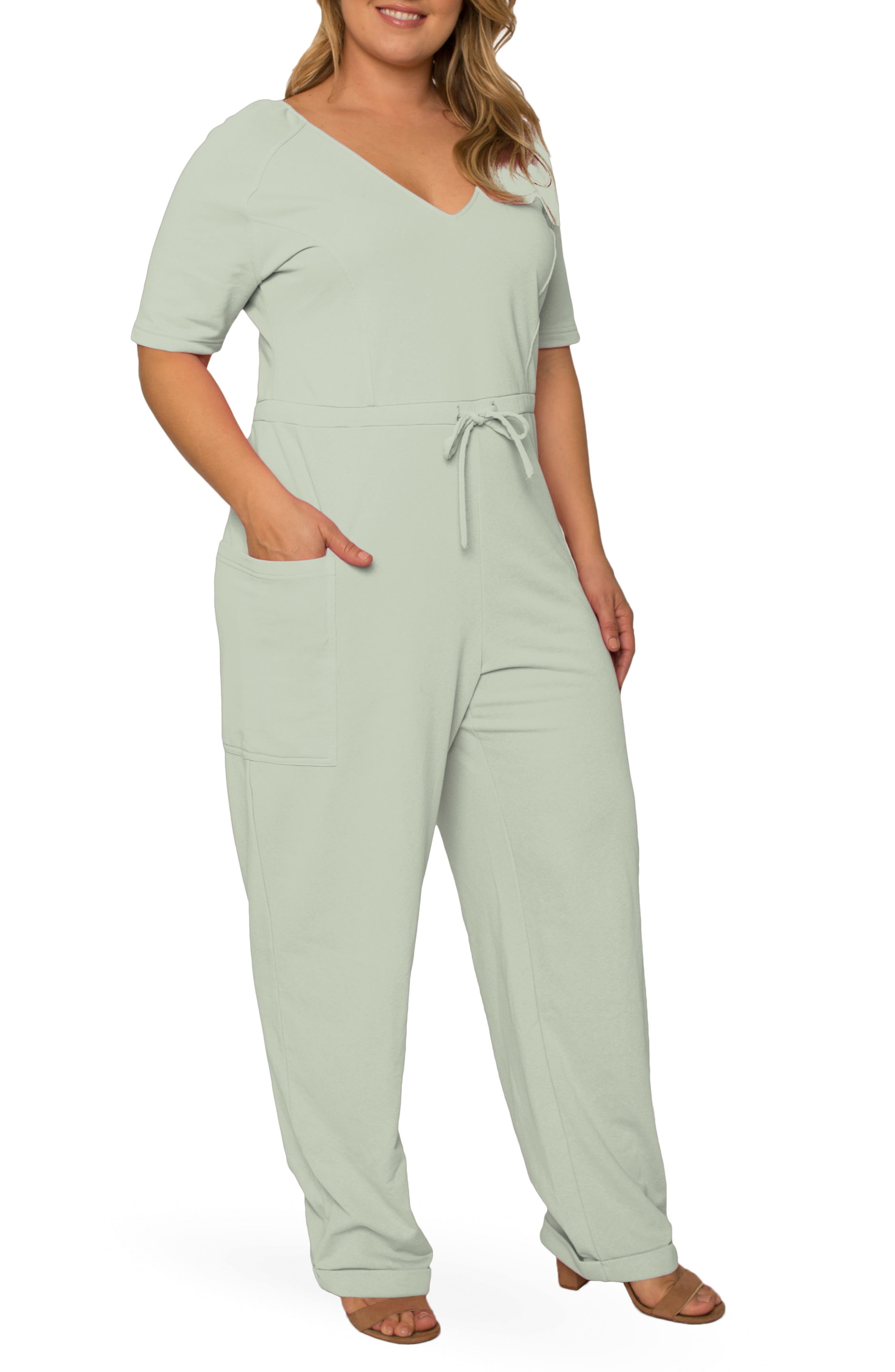 plus size sweat jumpsuit