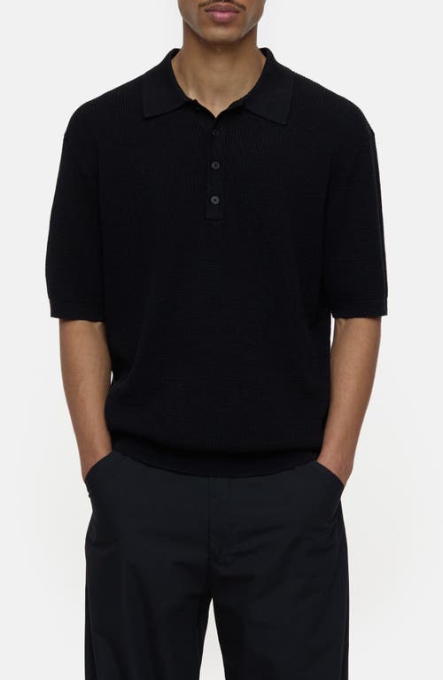 Closed Waffle Knit Organic Linen & Cotton Polo at Nordstrom,