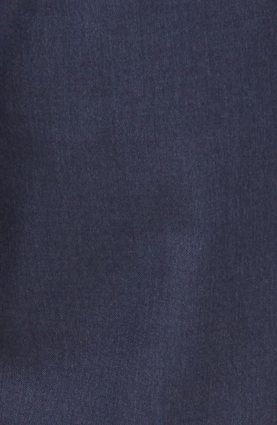 Hugo Boss Leenon Flat Front Regular Fit Solid Wool Trousers In Open Blue