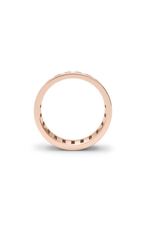 Hautecarat Baguette Lab Created Diamond Eternity Band Ring In Rose Gold