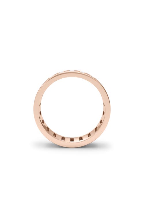 Shop Hautecarat Baguette Lab Created Diamond Eternity Band Ring In Rose Gold