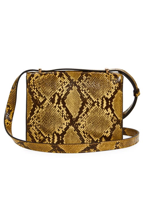 Shop Sam Edelman Loraine Faux Leather Convertible Box Shoulder Bag In Yellow Snake