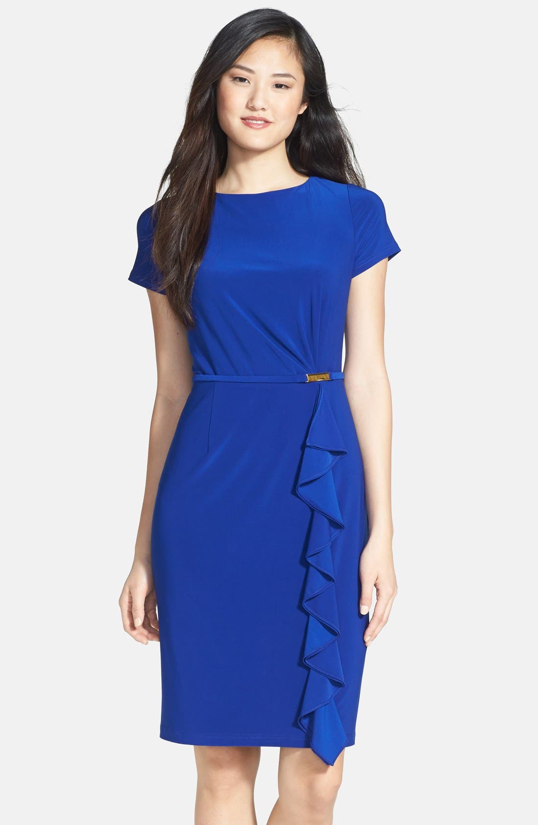 Adrianna Papell Ruffle Detail Sheath Dress | Nordstrom