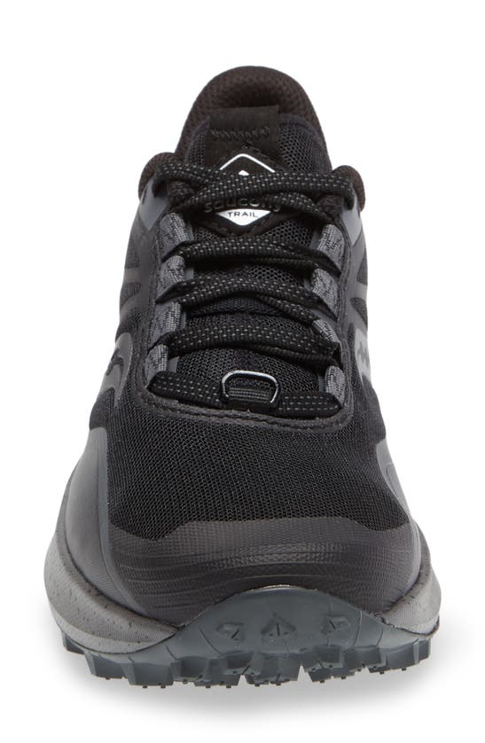 Saucony Peregrine 12 Trail Running Shoe In Black/ Charcoal