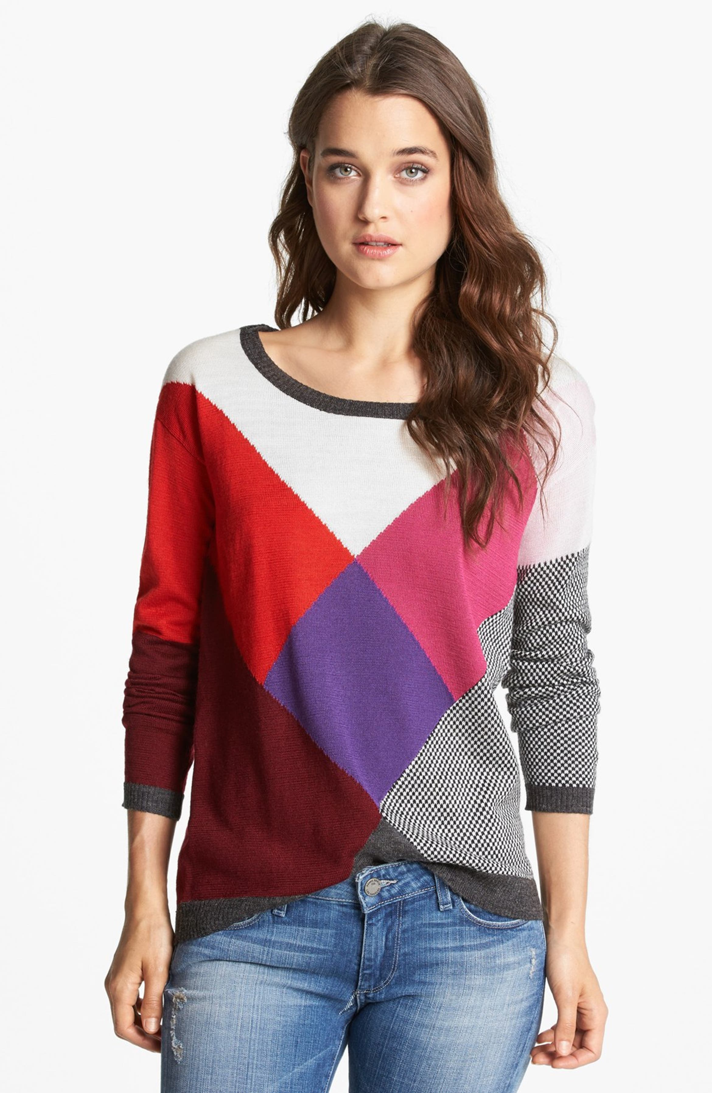 Ella Moss Long Sleeve Multicolored Sweater | Nordstrom