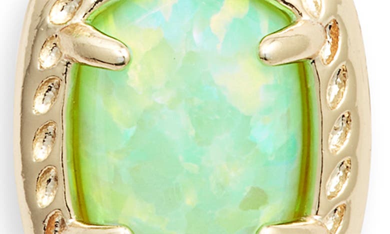 Shop Kendra Scott Daphne Stud Earrings In Gold Bright Green Kyocera Opal