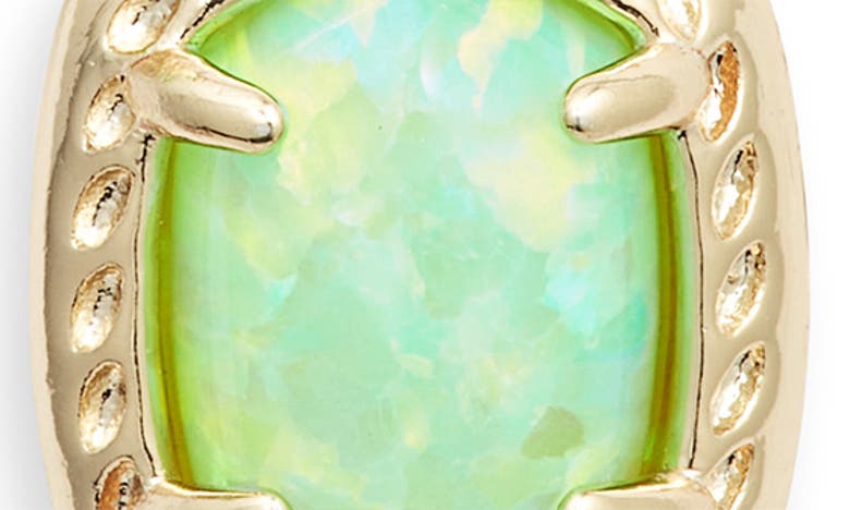 Kendra Scott Daphne Stud Earrings In Gold Bright Green Kyocera Opal