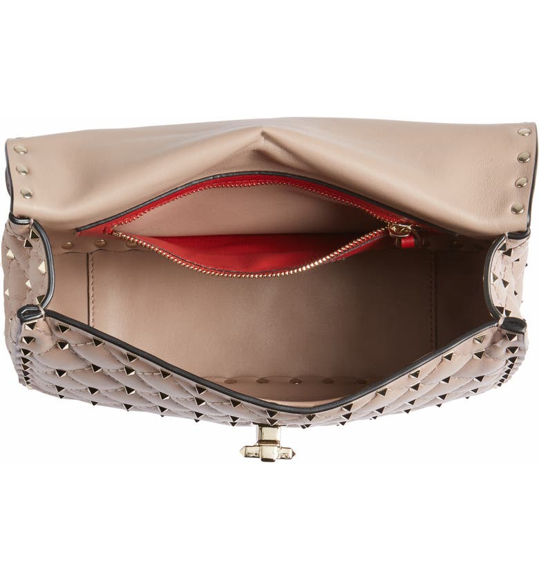 Medium Rockstud Matelassé Quilted Leather Shoulder Bag