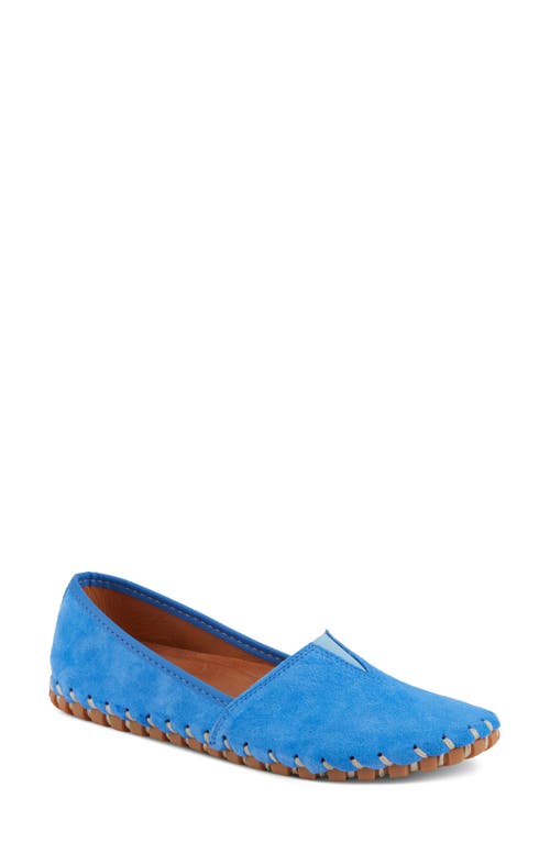 Spring Step Kathaleta Flat In Sky Blue Suede