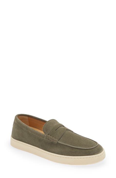 Brunello Cucinelli Brand-embellished Suede Low-top Trainers in Natural for  Men
