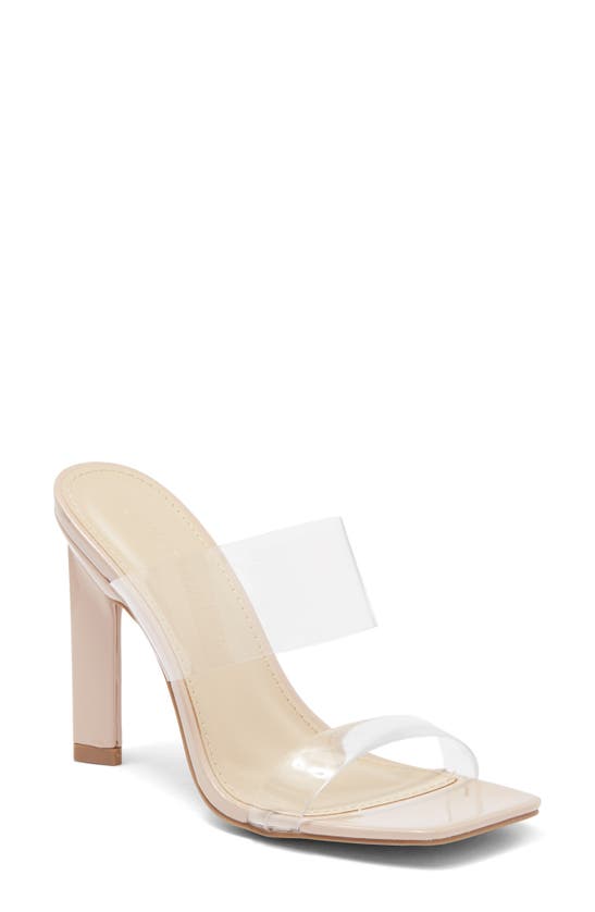 Wild Diva Lounge Clear Strap Sandal In Nude | ModeSens