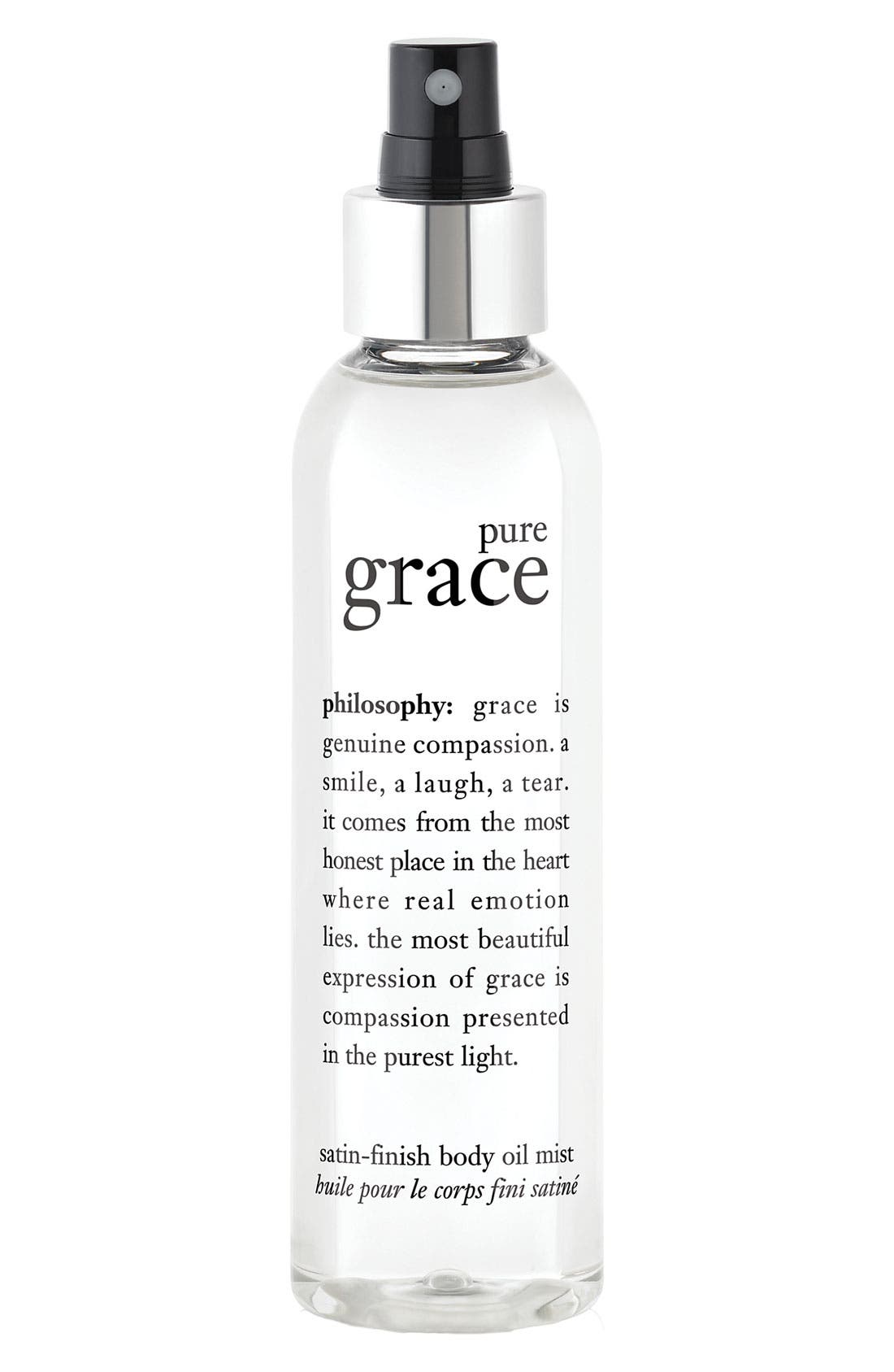 philosophy 'pure grace' satinfinish body oil mist Nordstrom