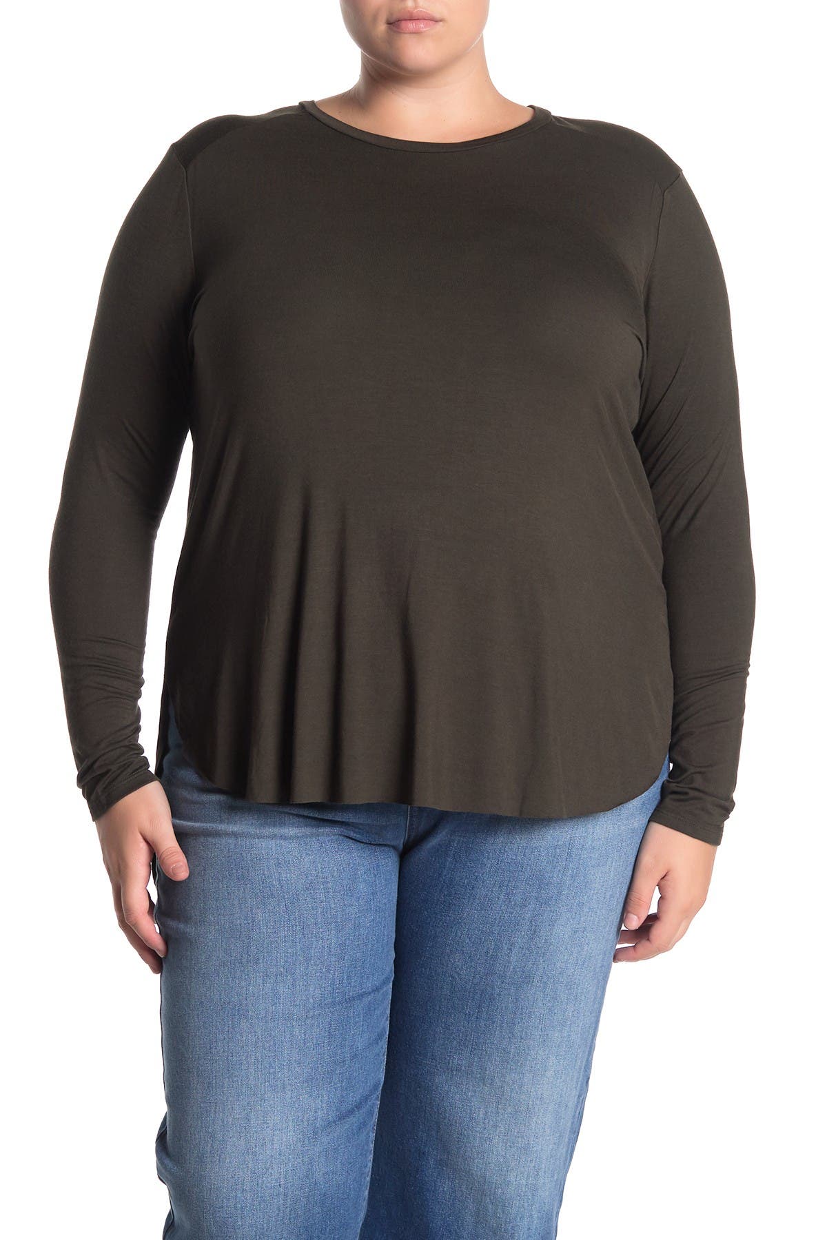 Halogen | Long Sleeve Shirttail Hem T-shirt | Nordstrom Rack