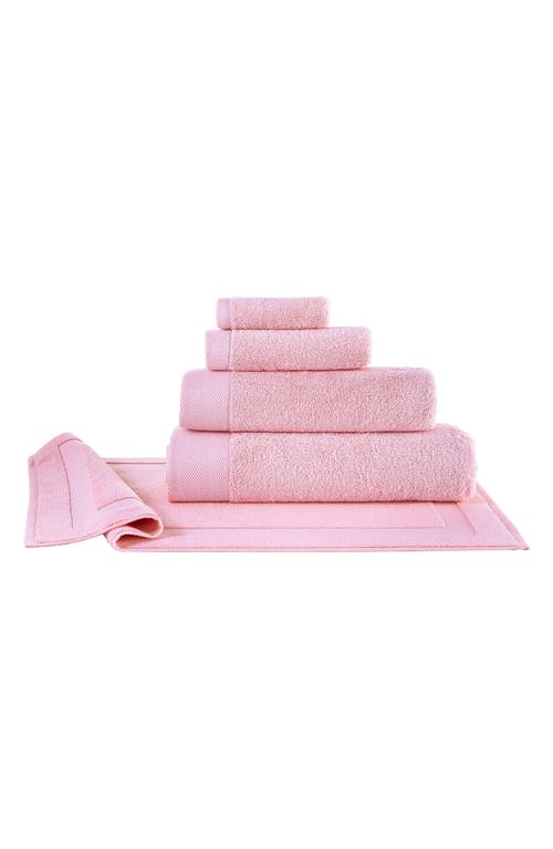 Shop Brooks Brothers Solid Signature 4-pack Turkish Cotton Washcloths In Pink