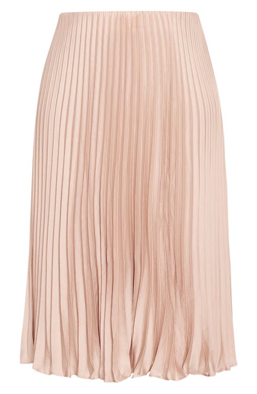 City Chic Selena Pleated Midi Skirt In Rose Gold
