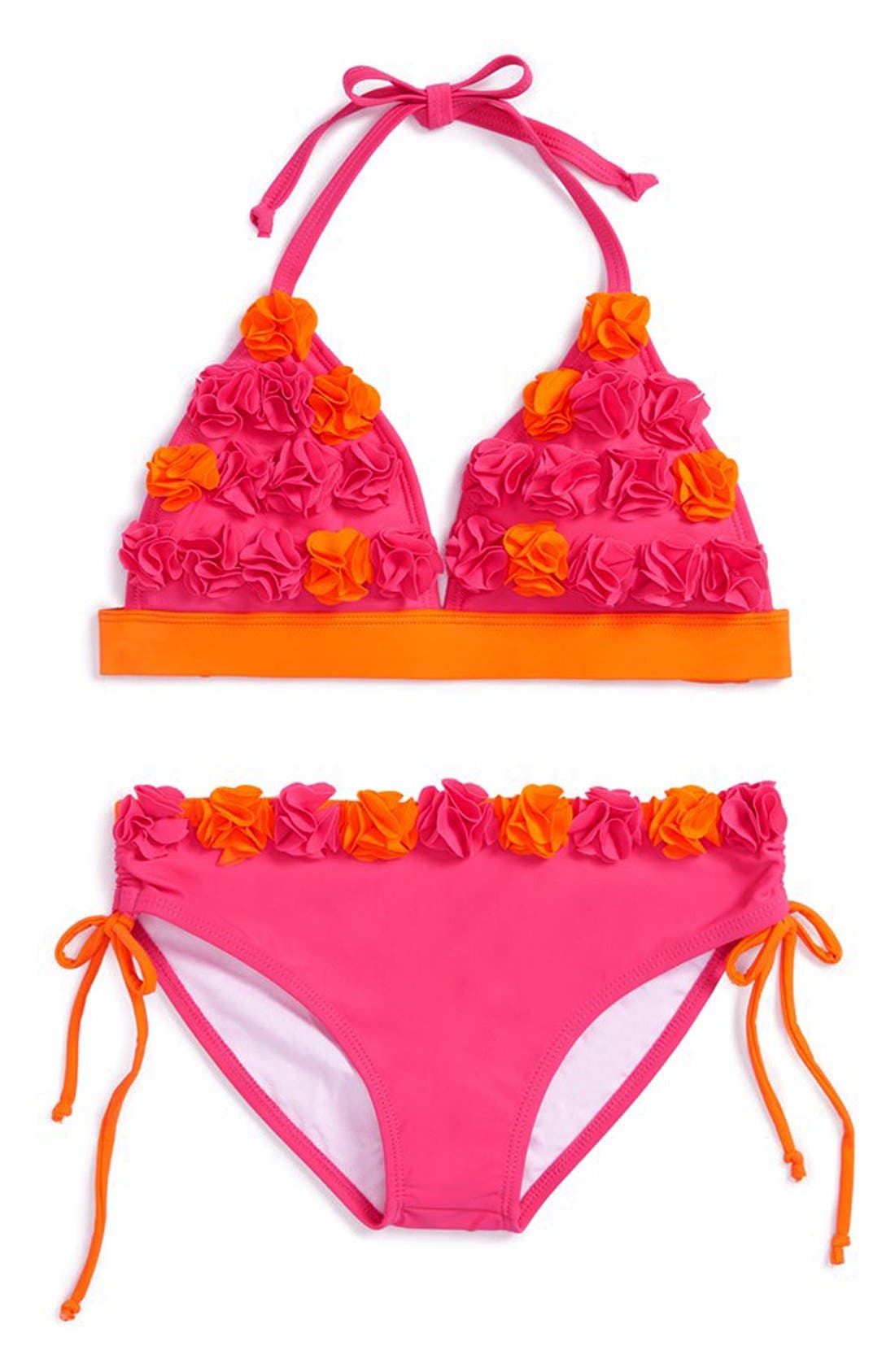 Limeapple Rosette TwoPiece Swimsuit (Little Girls) Nordstrom