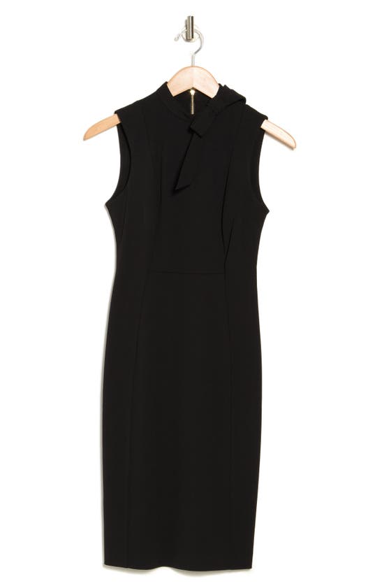 Calvin Klein Neck Tie Sheath Dress In Black/ White | ModeSens Calvin Klein Neck Tie Sheath Dress In Black/ White | ModeSens
