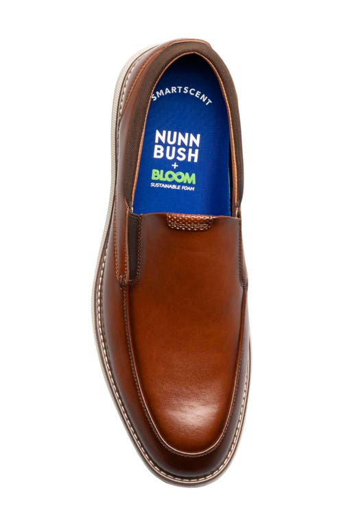 Nunn Bush Chase Moc Toe Slip-on In Cognac