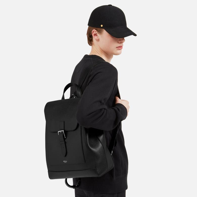 Shop Mulberry Chiltern Leather Backpack In Black