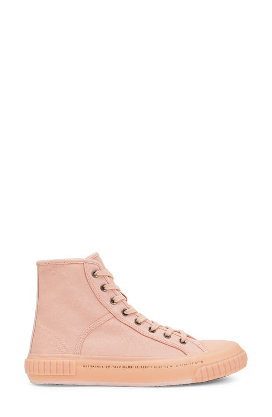 Allsaints Dana Ghost High Top Sneaker In Misty Pink