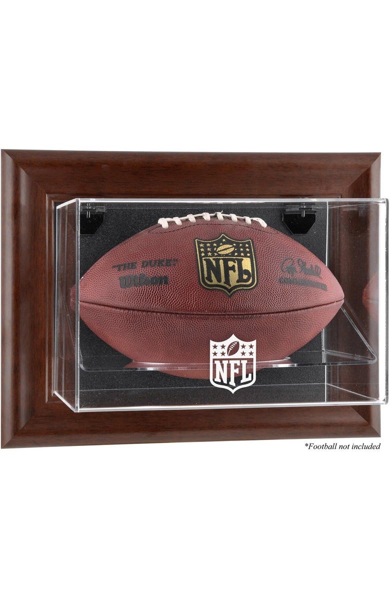 FANATICS AUTHENTIC NFL Shield Brown Framed WallMountable Football Logo