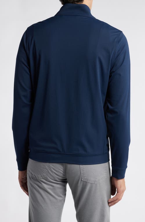 Shop Scott Barber Solid Stretch Quarter Zip Pullover In Navy