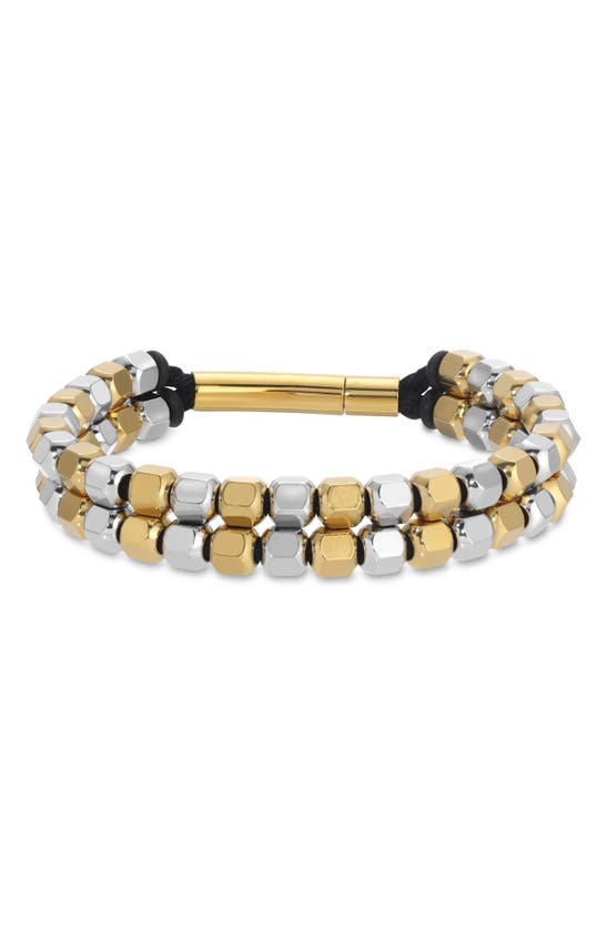 Eye Candy Los Angeles Alessio Bead Bracelet In Gold