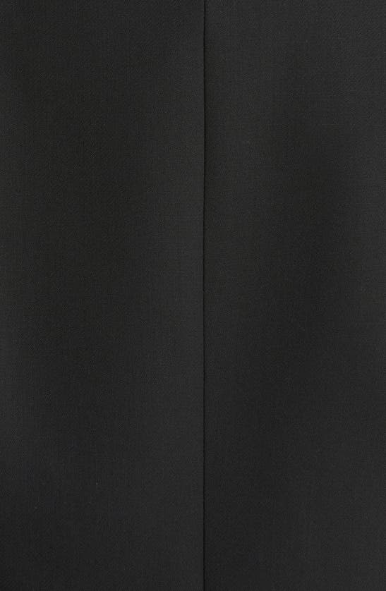 Twp Perfect Waiter Double Breasted Stretch Wool Crop Blazer In Black