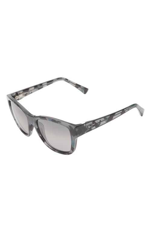 Maui Jim 53mm Core Rectangle Polarized Sunglasses In Blue Blue Grey