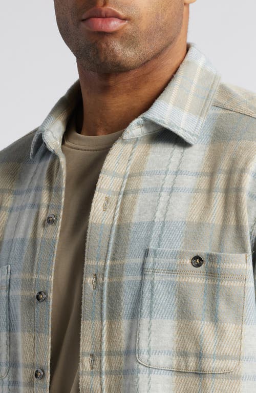 Shop Tommy Bahama Fireside Modesto Plaid Strech Flannel Button-up Shirt In Winds Breeze