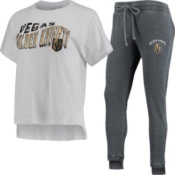 CONCEPTS SPORT Men's Concepts Sport White/Black Las Vegas Raiders Tinsel  Raglan Long Sleeve T-Shirt & Pants Sleep Set