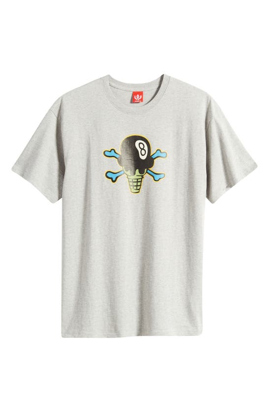Shop Icecream Eight-ball Cotton Graphic T-shirt In H Gray