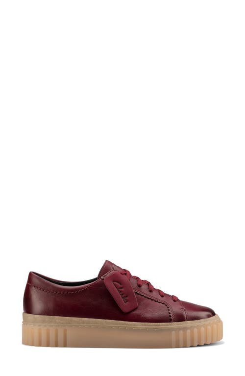 Shop Clarksr Clarks(r) Mayhill Walk Sneaker In Burgundy Leather