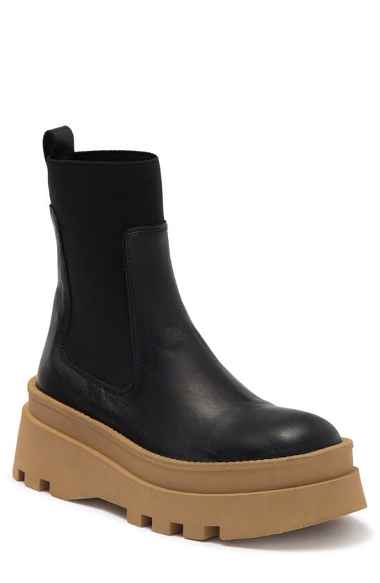 Steve Madden Sylar Platform Lug Sole Chelsea Boot In Black Leat | ModeSens