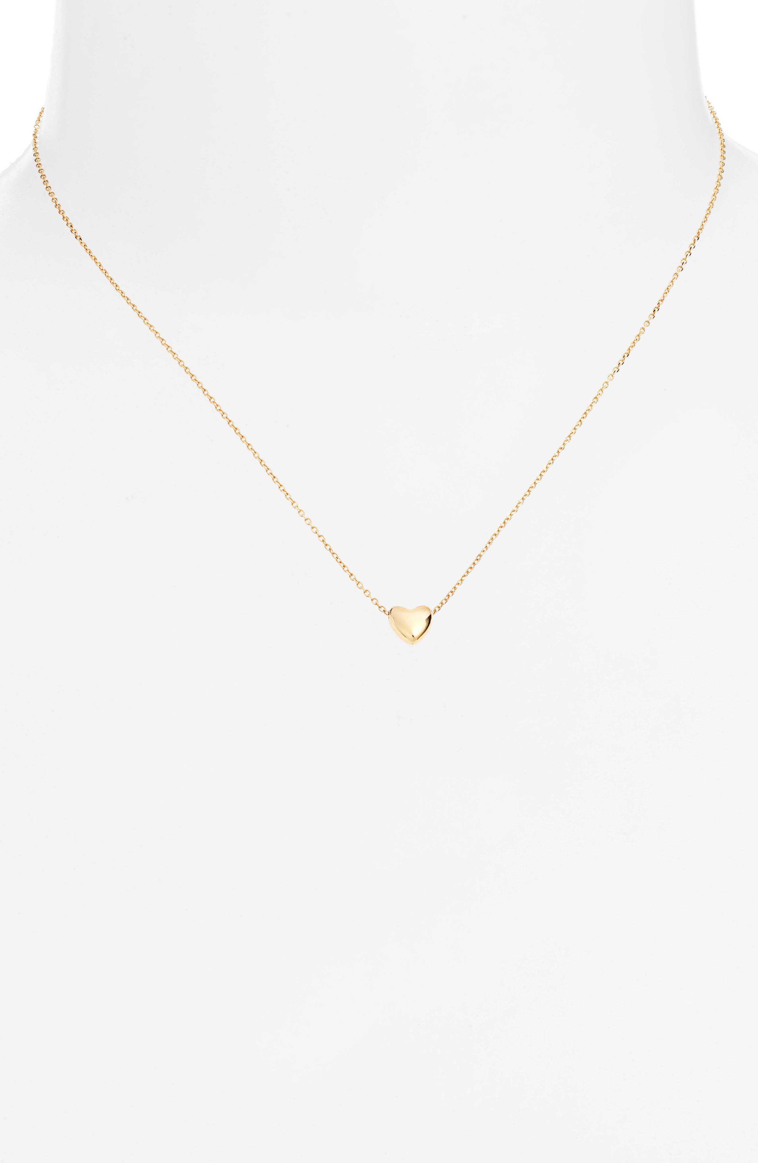 small 14k gold heart necklace