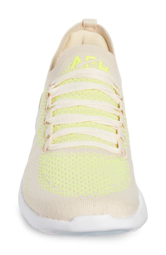 Apl Athletic Propulsion Labs Techloom Breeze Knit Running Shoe In Beach / Energy / White