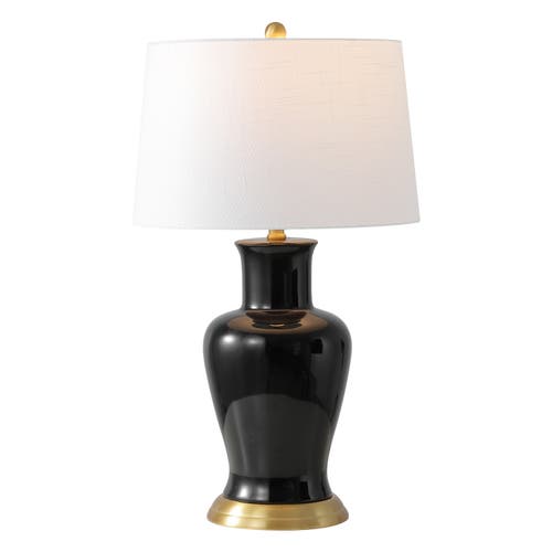 Jonathan Y Julian Traditional Classic Ceramic Urn Led Table Lamp In Black