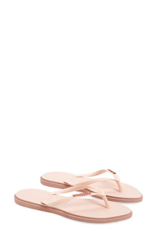 Havaianas Slim Pointed Toe Flip Flop In Crocus Rose