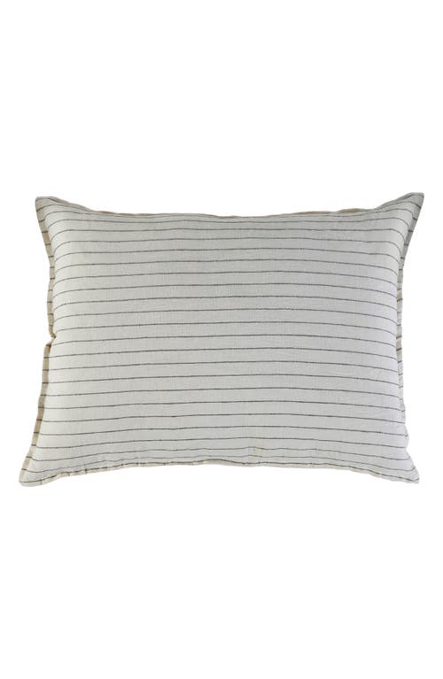 Pom Pom At Home Blake Big Linen Accent Pillow In Cream/grey