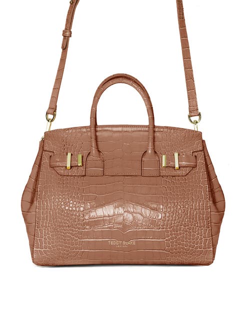 Teddy Blake Gigi Croco Gold 11" In Darkblush
