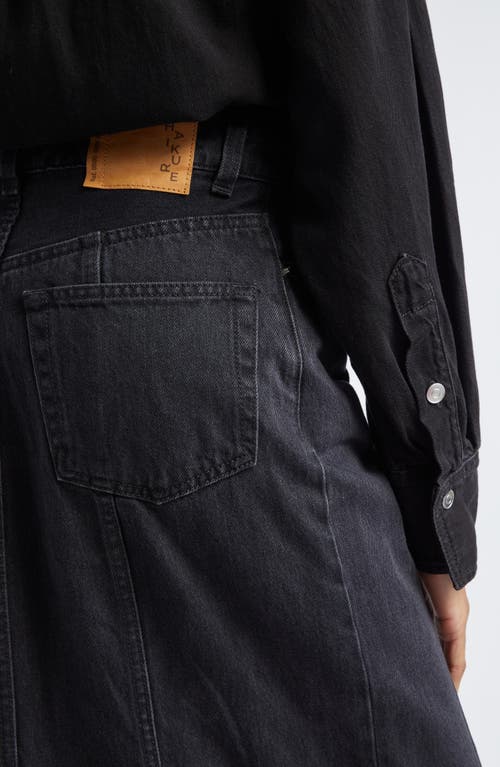 Shop Haikure Jos Long Sleeve Denim Maxi Shirtdress In Black Wash