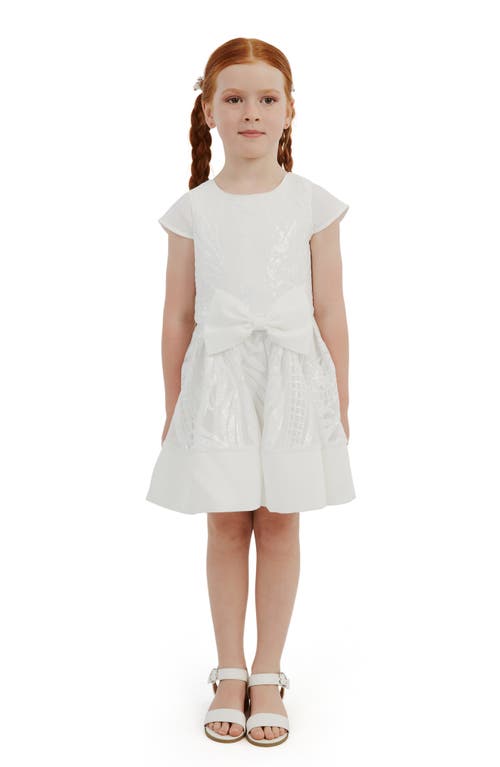 Shop Bardot Junior Kids' Ava Starlet Sequin Embellished Fit & Flare Dress In Ivory