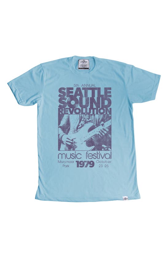 Shop Kid Dangerous Seattle Sound Revolution Graphic T-shirt In Light Blue