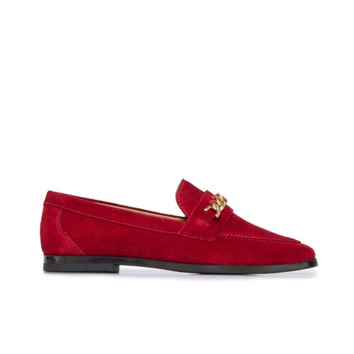 Shop Bernardo Footwear Zephyr Chain Loafer In Dark Red