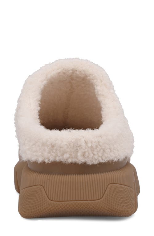 Shop Mia Limited Edition Aric Genuine Shearling Slipper In Stone/off White