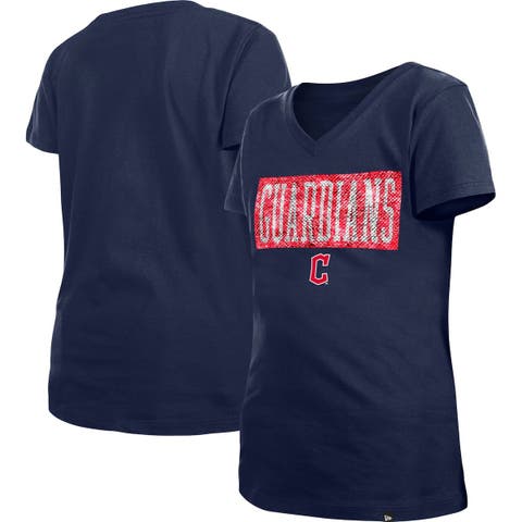 Girls Youth New Era Navy Dallas Cowboys Flip Sequin V-Neck T-Shirt