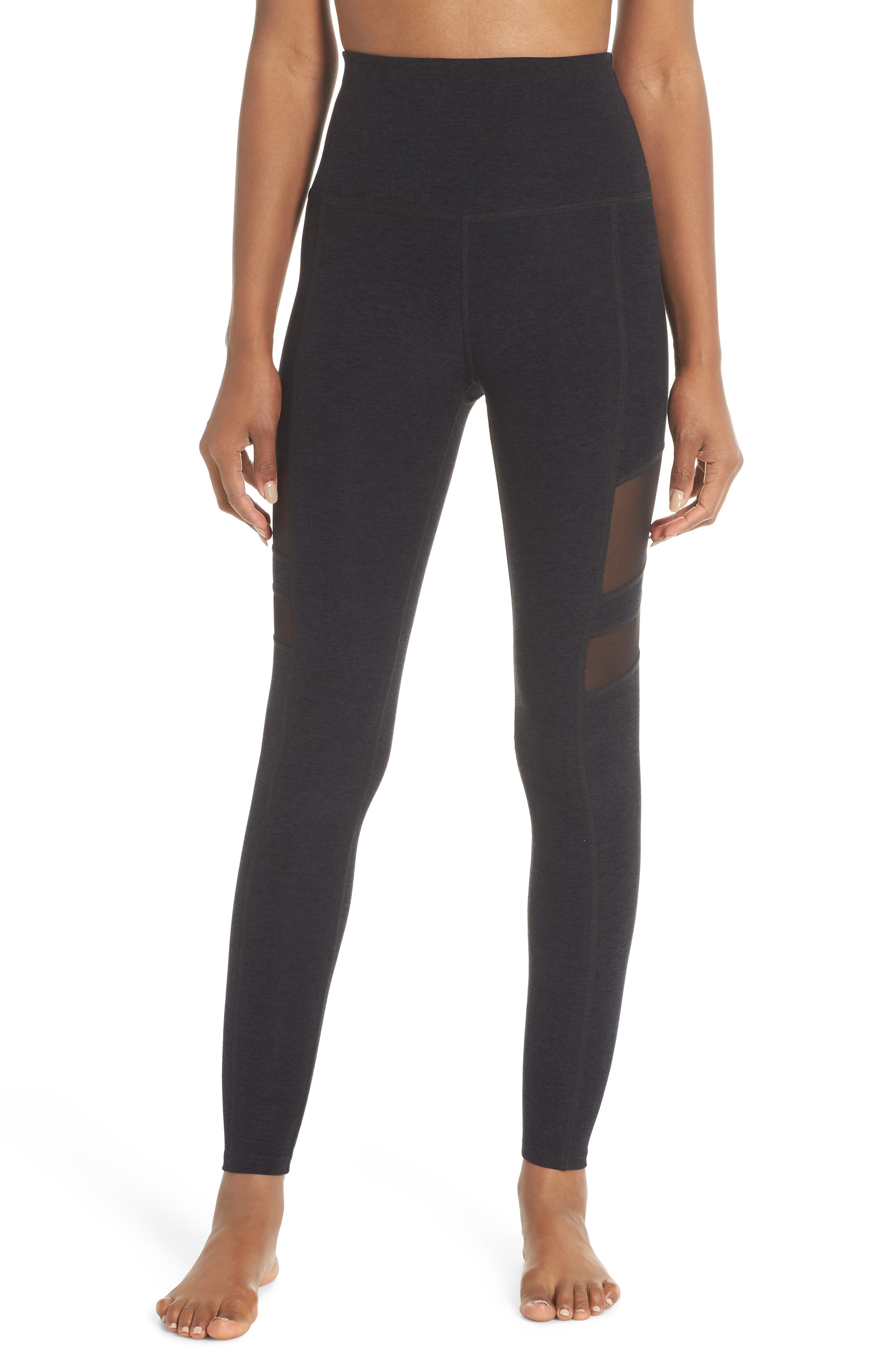 Beyond Yoga High Striped Mesh Leggings Nordstrom