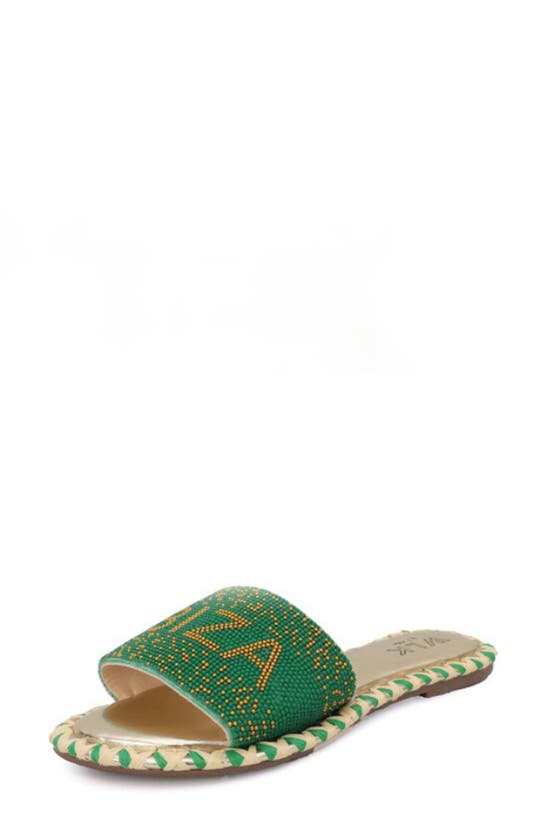 Shop Wlk By S. Miller Natalie Slide Sandal In Green